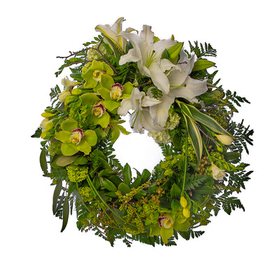Serenity Wreath from Mayflower Studio Florist in Marlborough, NZ